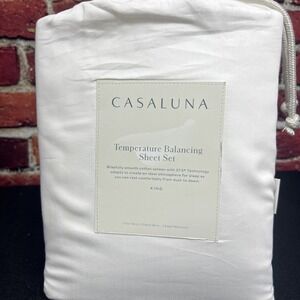 Casaluna Temperature Balancing Sheet set King 300 Thread Count Snowfall White